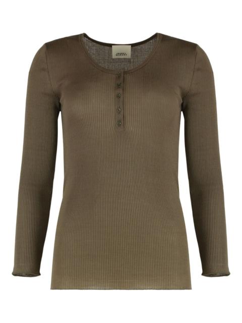 Isabel Marant Étoile ribbed henley top