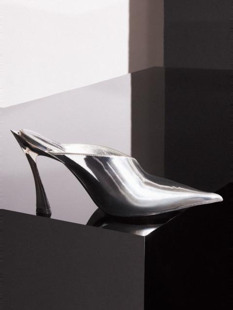 MUGLER Metallic leather Fang 95 mules