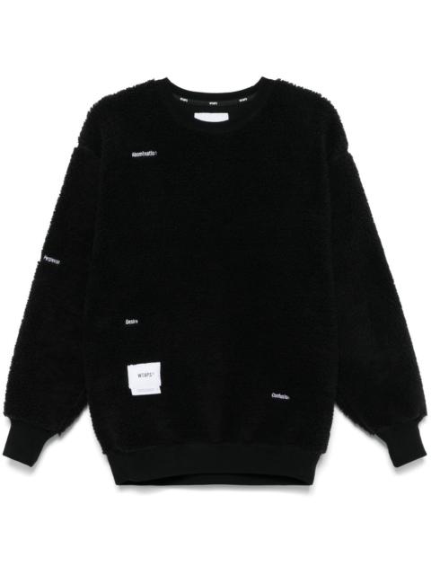 WTAPS logo-patch fleece sweatshirt