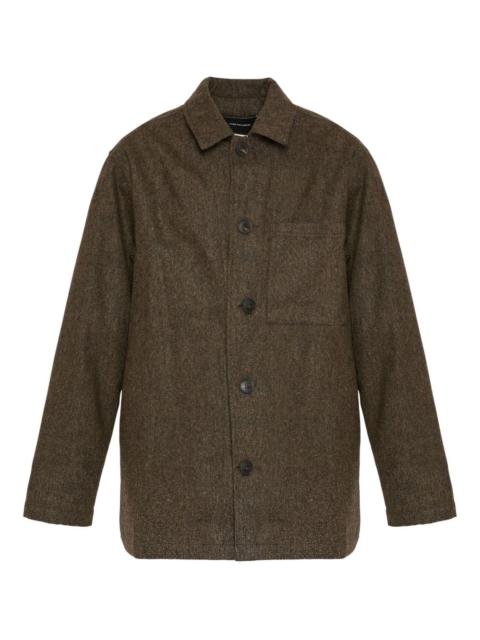 Yves Salomon tweed shirt jacket