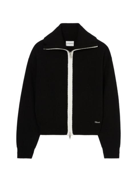 Claudie Pierlot zip-neck knitted cardigan