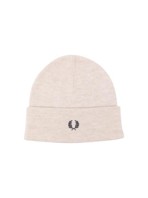 embroidered-logo beanie hat