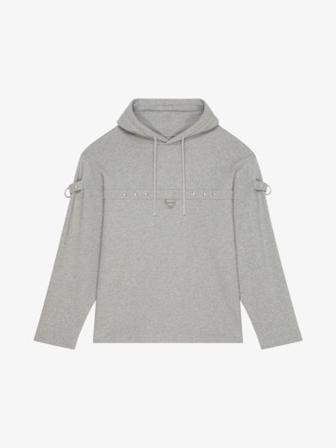 Givenchy HOODIE IN FLEECE WITH METAL DETAILS