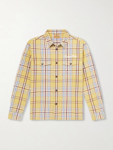 Human Made Logo-Embroidered Checked Cotton-Flannel Shirt