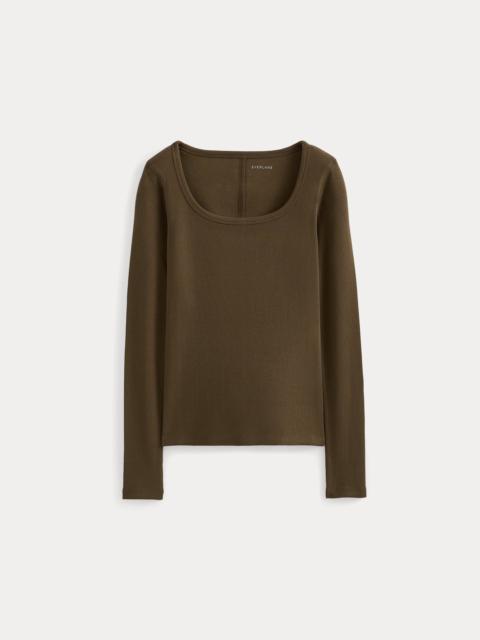 EVERLANE EFFORTLESS RIB CLASSIC LONG SLEEVE