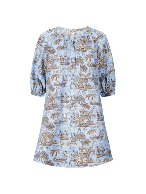 STAUD Women's Vincent Toile Shirtdress - Sky Toile