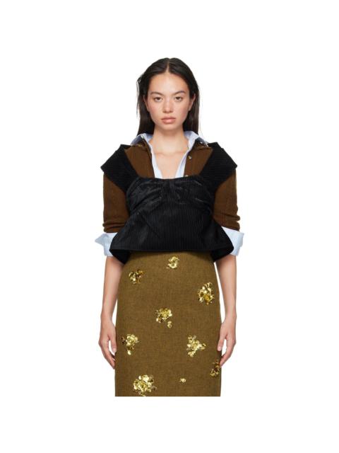 SHUSHU/TONG Black Three-Dimensional Pleated Top