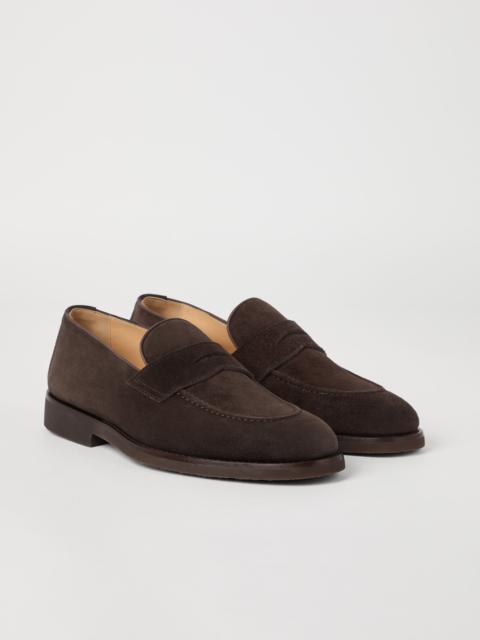 Brunello Cucinelli Suede penny loafers