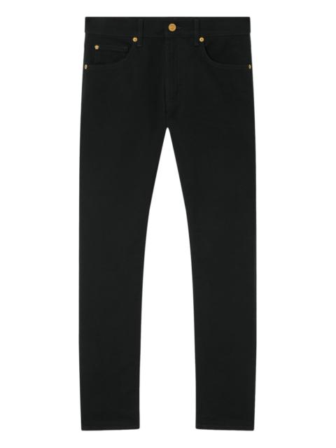 VERSACE Medusa-embroidery jeans