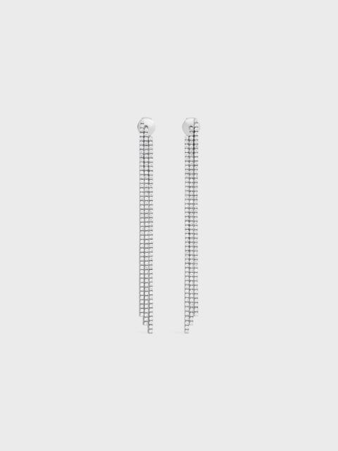 CELINE Tennis Cocktail Earrings in White Gold and Diamonds