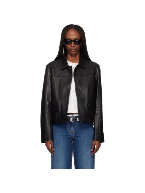 Tonywack Black Vegetable Tanned Lamb Leather Jacket