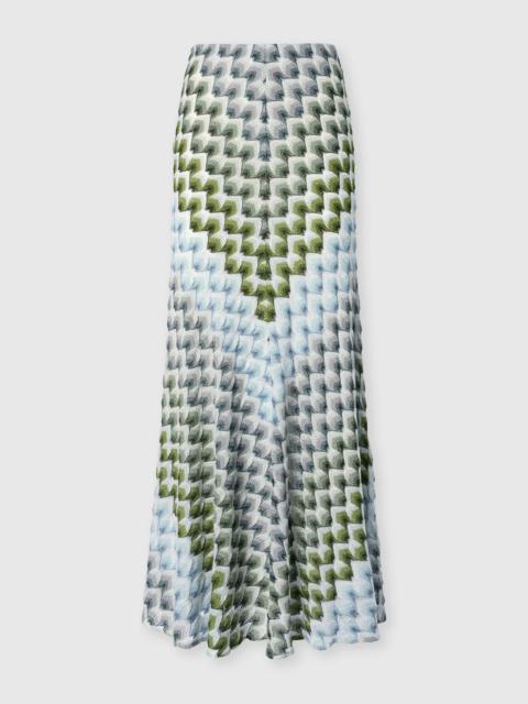 Missoni Long viscose lamé skirt with lace motif