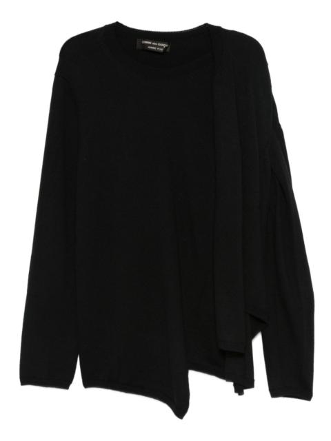 Comme des Garçons SHIRT layered wrap sweater