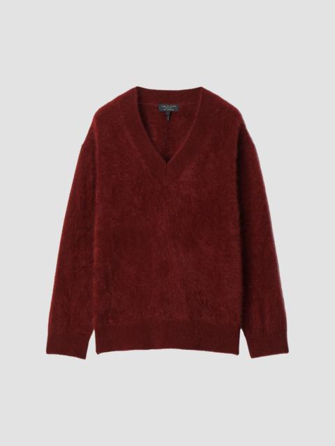 rag & bone Women's Jada V-Neck Cashmere Sweater - Pomegranate