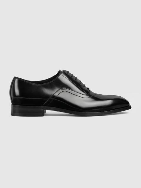 GUCCI Men's lace-up shoe with topstitch