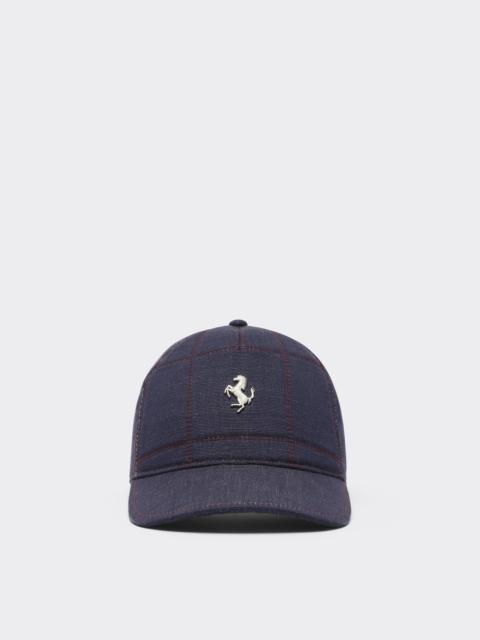 Ferrari Denim Baseball Cap with 7x7 Check