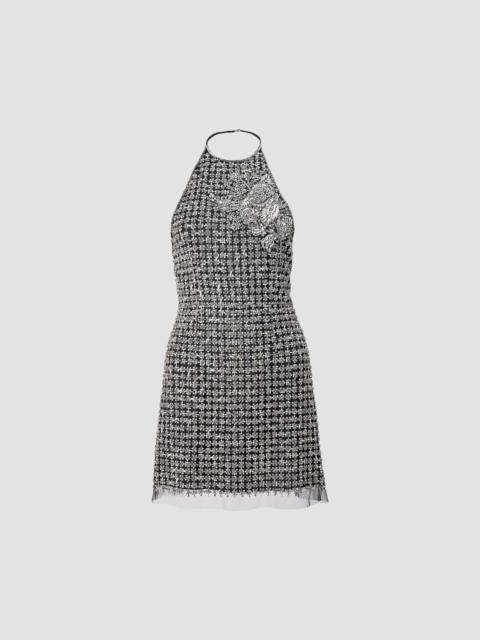 CAROLINA HERRERA Women's Chalet Embellished Halterneck Mini Dress - Black Multi