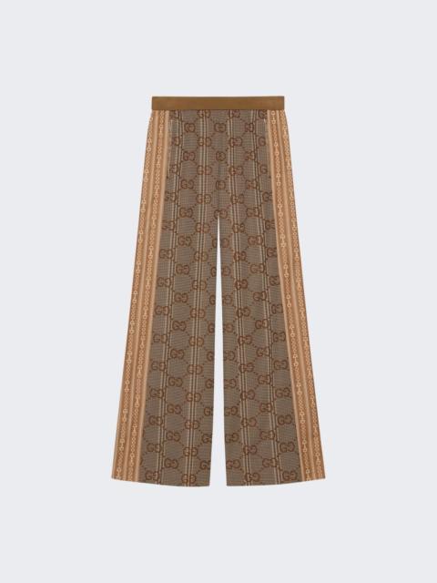 GUCCI Jersey Jacquard Pants Brown