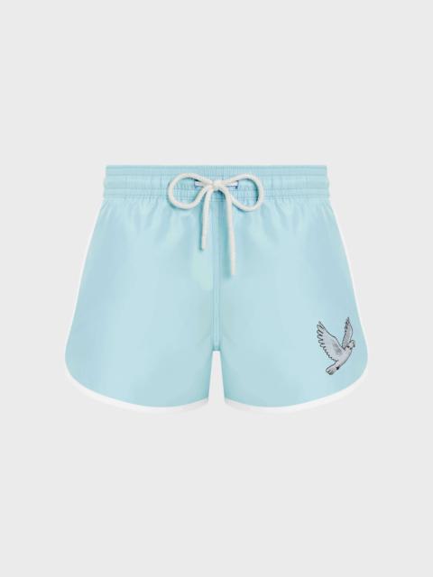 Vilebrequin MEN SWIM TRUNKS DOVE PLACED EMBROIDERY - VILEBREQUIN X 3.PARADIS