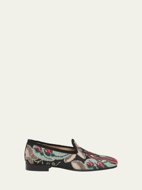 Valentino Men's Les Alcovettes Jacquard Loafers