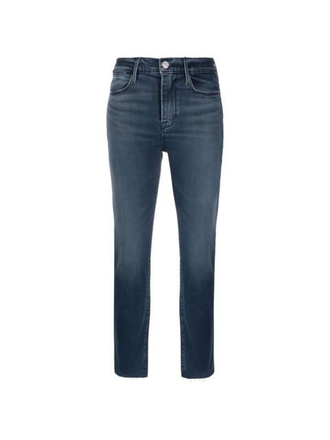 mid-rise cropped jeans