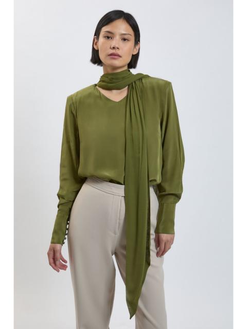 KAREN MILLEN Petite Scarf Detail Viscose Top
