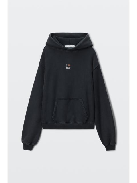 Alexander Wang crystal hotfix i heart aw hoodie