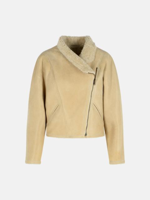 Isabel Marant 'BLONDINE' SHEARLING ECRU JACKET