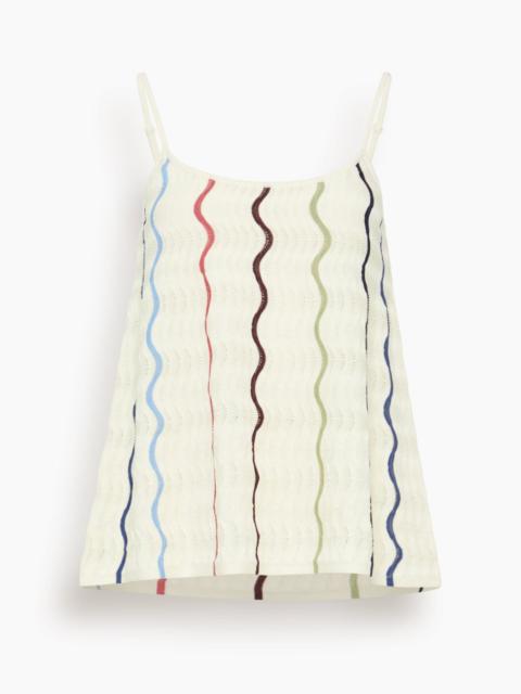 TANYA TAYLOR Gigi Knit Tank in Cream Multi
