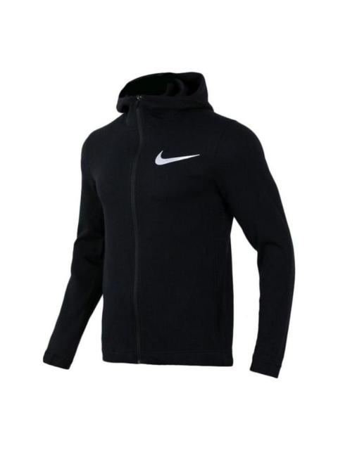 Nike large swoosh zipped hooded jacket 'Black' 925613-010