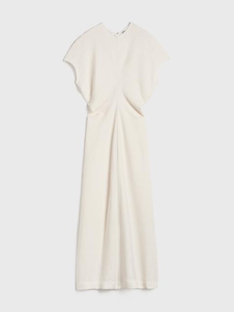 Slouch waist crinkled dress cream