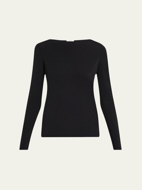Wolford Pure Bateau-Neck Jersey Top
