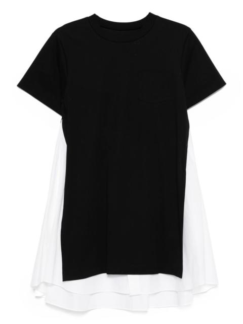 sacai layered mini day dress