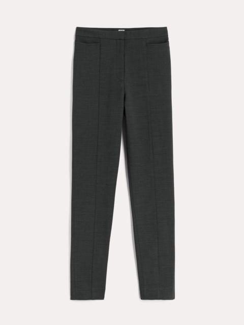 Slim crepe suit trousers charcoal mélange