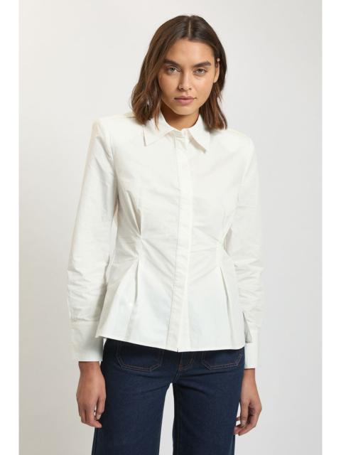 KAREN MILLEN Harper's Bazaar Cotton Poplin Military Shirt