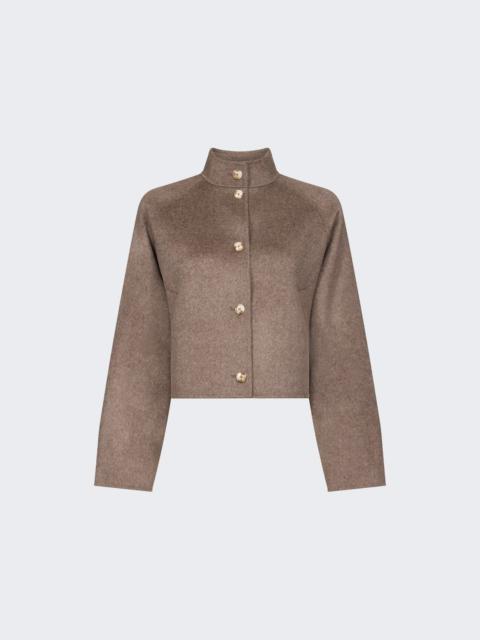 Loulou de Saison Nyma Wide Armhole Short Jacket Taupe Melange