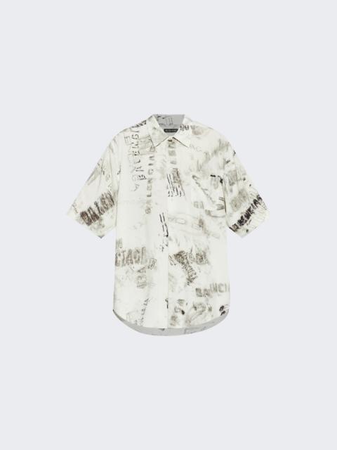 BALENCIAGA Minimal Short Sleeve Shirt Grey