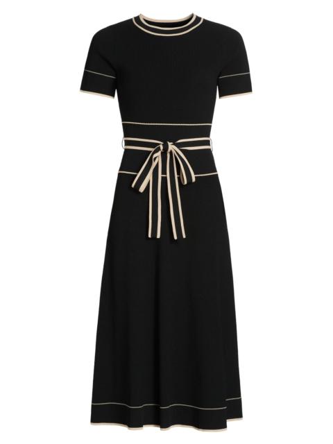 Shoshanna Women's Addison Belted Knit Dress - Jet Camel