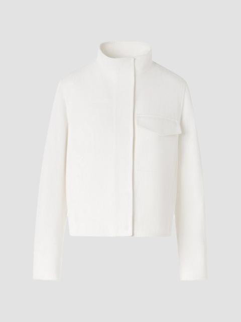 AKRIS Women's Stretch Denim Stand Collar Jacket - Cream