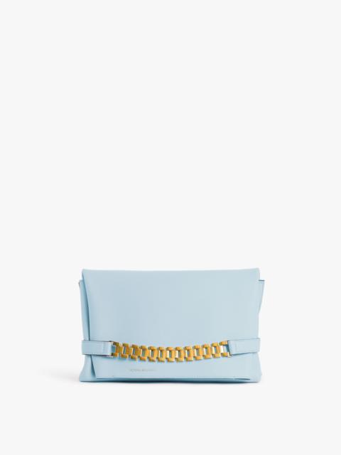 Victoria Beckham Chain Pouch Bag In Sky Leather