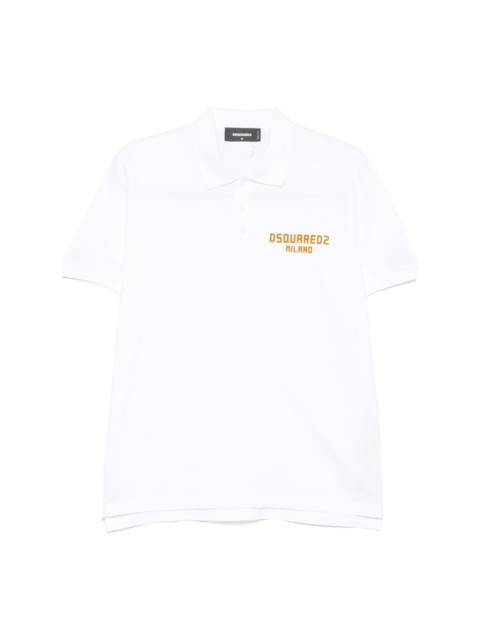 logo-appliqué polo shirt