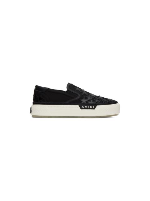 AMIRI Black Stars Court Slip-On Sneakers