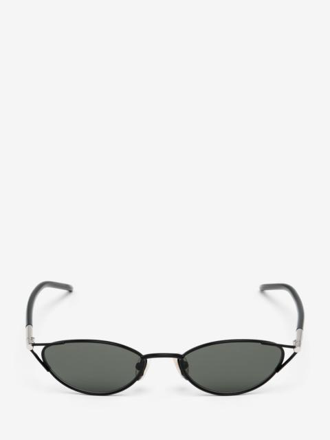 Alexander McQueen T-Bar Sleek Cat-eye Sunglasses
