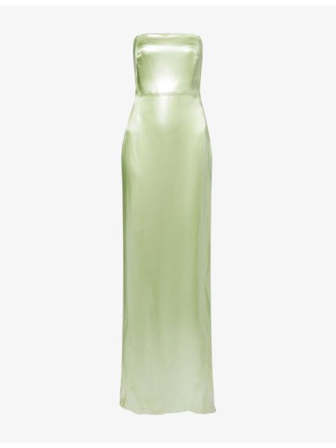 GALVAN Bandeau Woven Maxi Dress