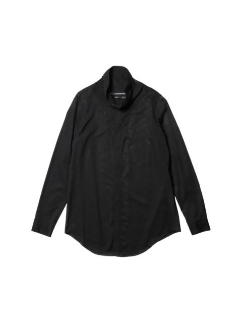 high-neck long-sleeve shirt