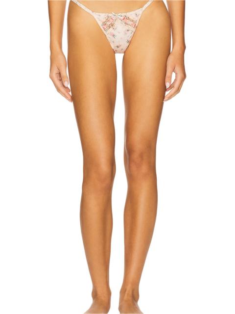 For Love & Lemons Peaches &amp; Cream Thong Panty