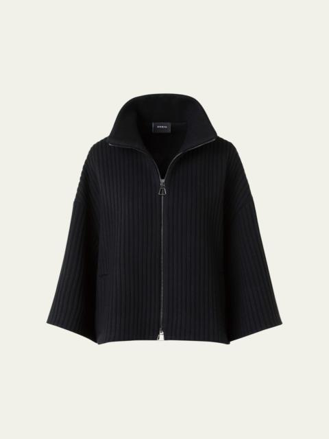 AKRIS Philia Wool-Cashmere Corduroy Jacket