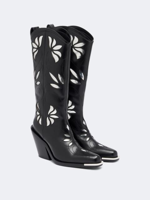 rabanne Leather cowboy boots