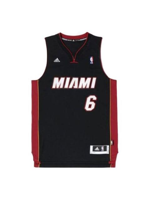 adidas LeBron James SW Fan Edition Miami Heat No. 6 Basketball Vest Black L76194