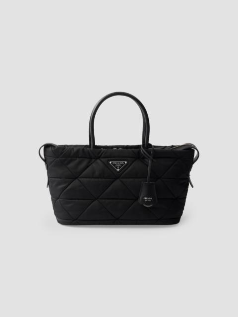 Prada Women's Medium Padded Nylon Top Handle Bag - Black